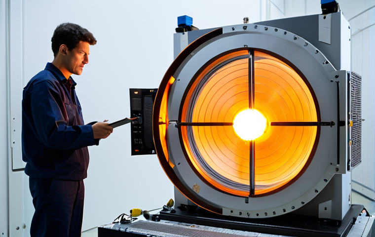 Ablative Heat Shield Test**
"A high-speed wind tunnel test of an ablative heat shield material glowing intensely orange under extreme heat. The shield is mounted on a test apparatus, with sensors and monitoring equipment visible in the background. Focus on the heat distortion and the sacrificial burning of the material. Safe for work, appropriate content, fully clothed engineers observing, professional scientific visualization, perfect anatomy, correct proportions, natural pose, high quality."
**