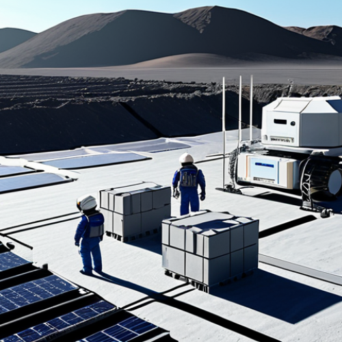 Home 20 Lunar Construction Site**
"A bustling construction site on the lunar surface, fully clothed construction workers in futuristic spacesuits operating 3D printers that are creating building blocks from lunar regolith. Solar panels are visible in the background. The scene showcases In-Situ Resource Utilization (ISRU) in action. Safe for work, appropriate content, professional, perfect anatomy, correct proportions, natural pose, well-formed hands, proper finger count, natural body proportions, fully clothed, modest clothing, appropriate attire, professional dress, high quality, realistic rendering."
**