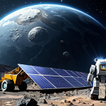 Robotic Asteroid Mining Operation**

"A futuristic robotic mining operation on a large asteroid, fully clothed robotic miners extracting resources, solar panels providing power, Earth visible in the background, appropriate content, safe for work, perfect anatomy for robots, professional concept art, high resolution, fully clothed robots, modest design, family-friendly."

**